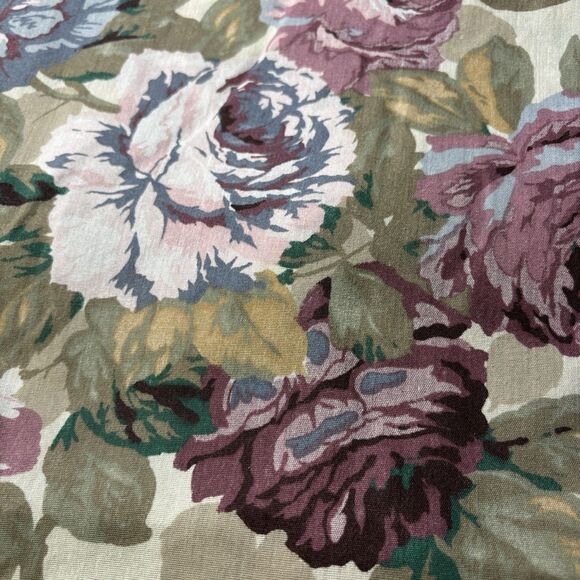 VTG Rose Ruffled Curtain Panels Romantic Victorian w/ Lace JC Penny Cottage Chic - Picture 11 of 11